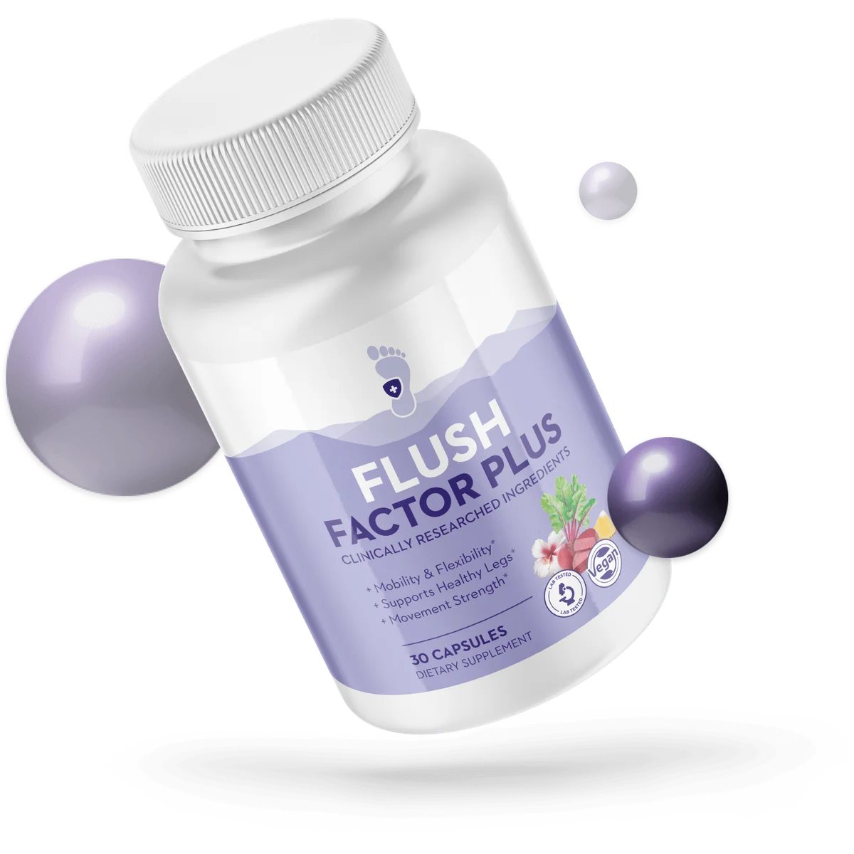 Flush Factor Plus Joint & Mobility Supplement Bottle (Front Label)
